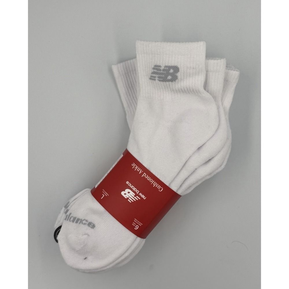 New Balance Mens Active Cushion  Ankle socks Arch support SIZE 9-12.5  -6 Pack